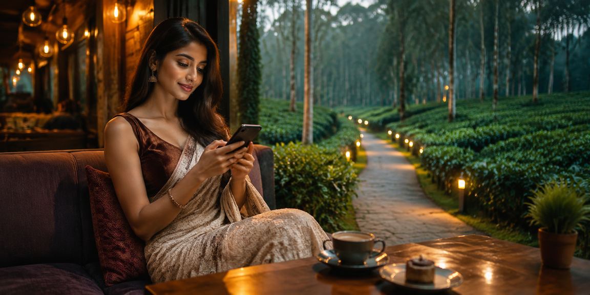 গাজীপুরের চা বাগানে বসে ডিপোজিট বোনাস সম্পর্কে জানছেন একজন ব্যবহারকারী